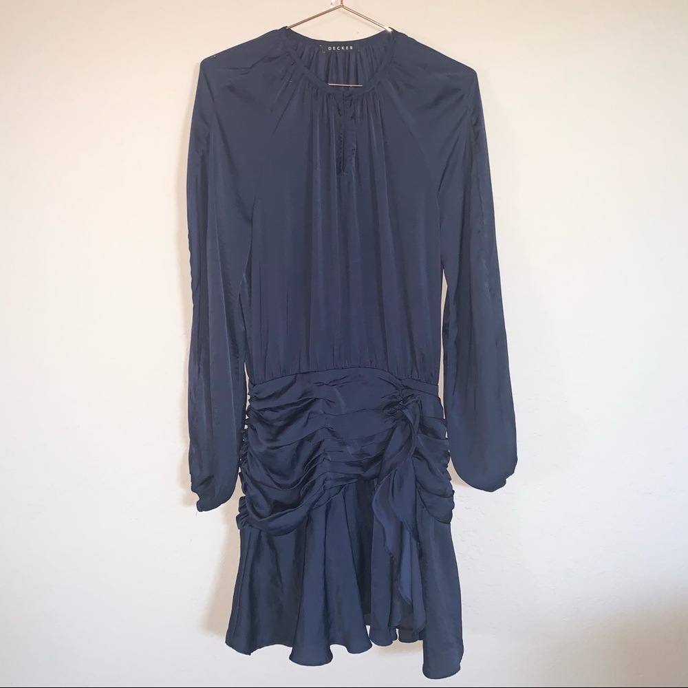 Decker black rouched dress size M